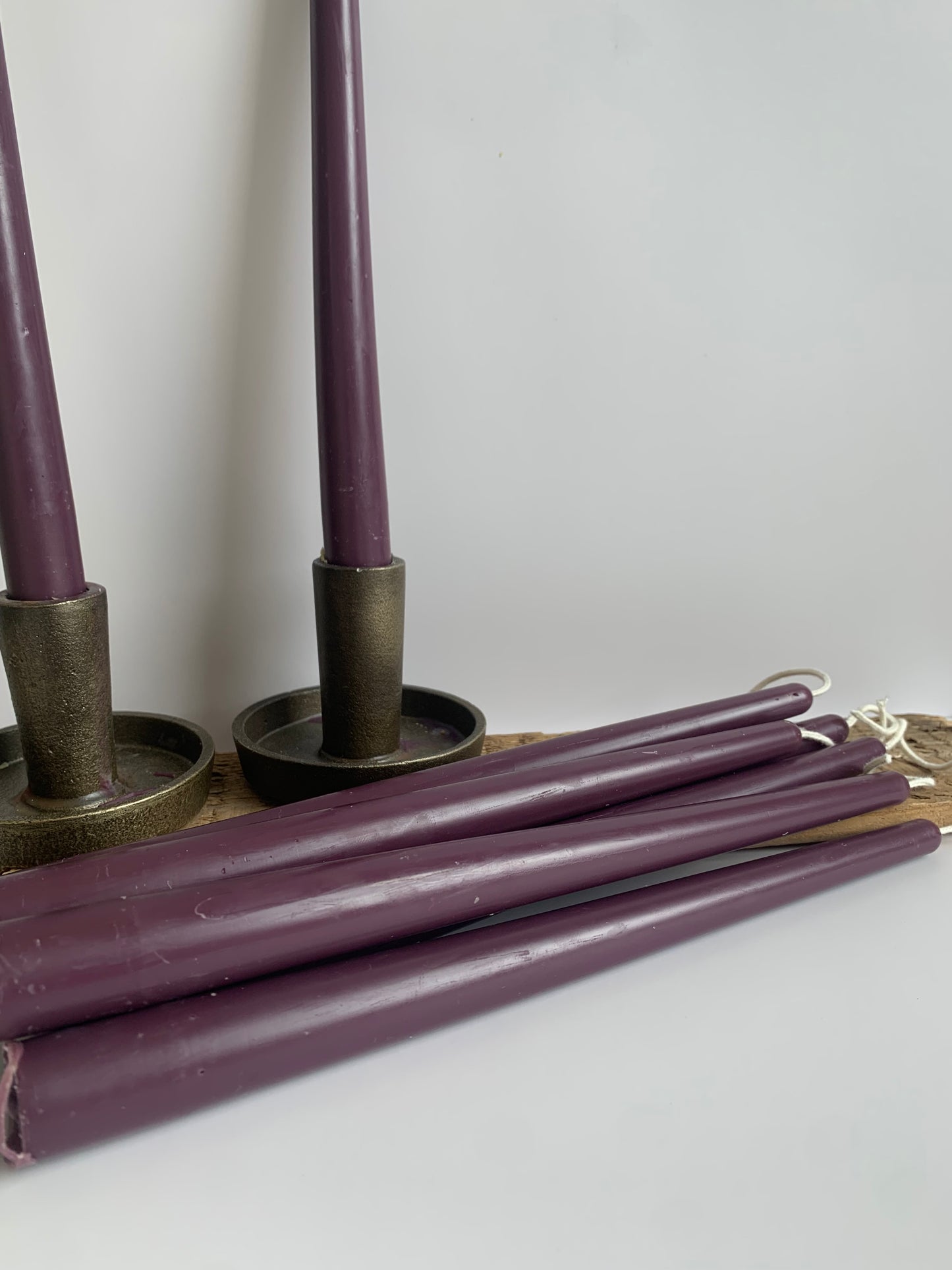 10" Purple Lent Beeswax Taper Candles