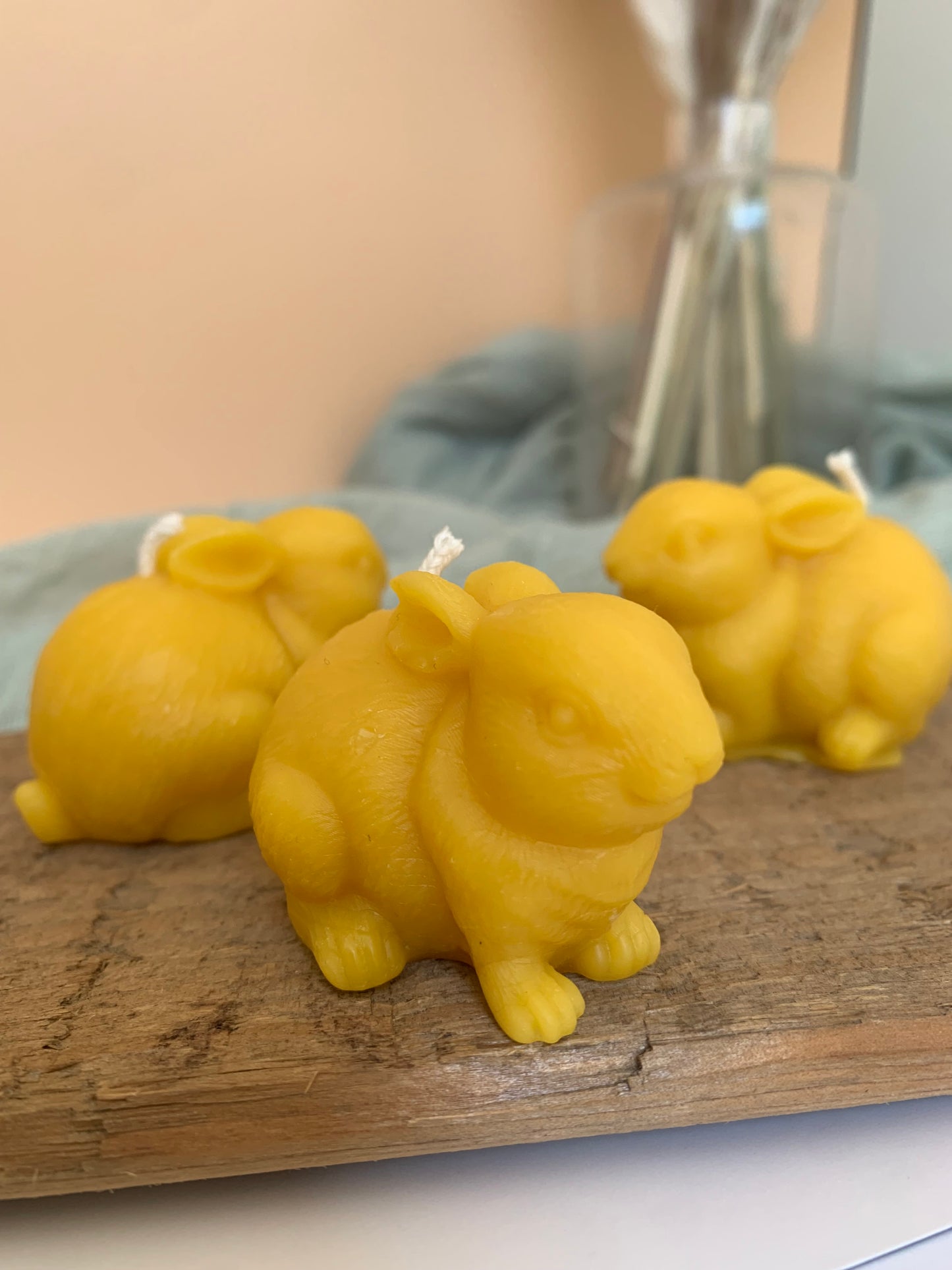 Mini Bunny Beeswax Candle