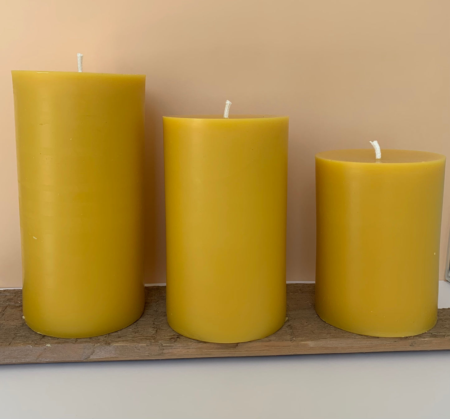 3"x 6" Beeswax Pillar Candle