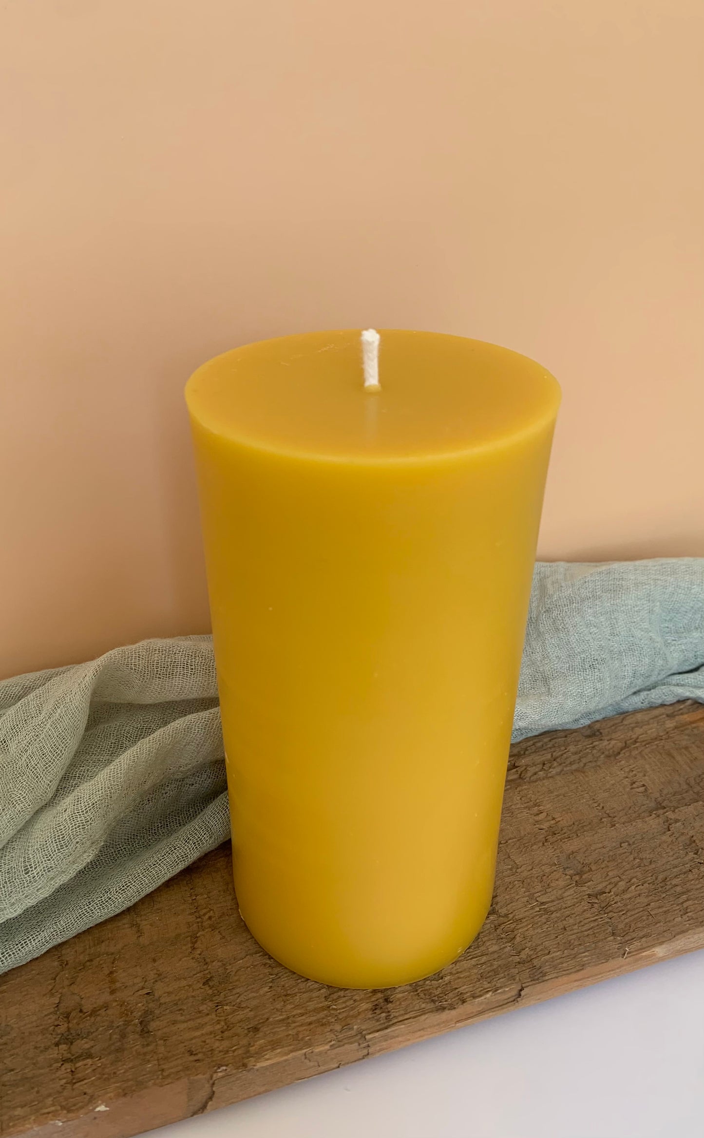 3"x 6" Beeswax Pillar Candle