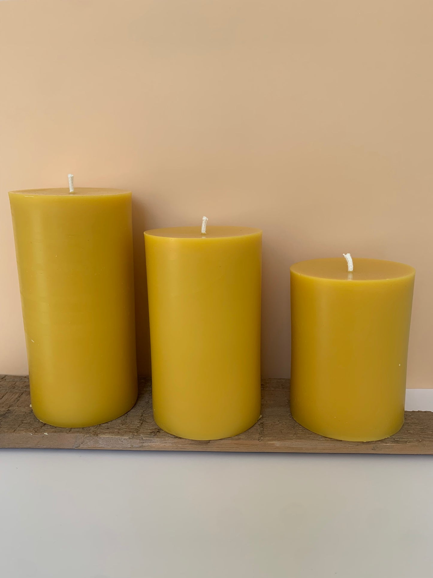 3"x 6" Beeswax Pillar Candle