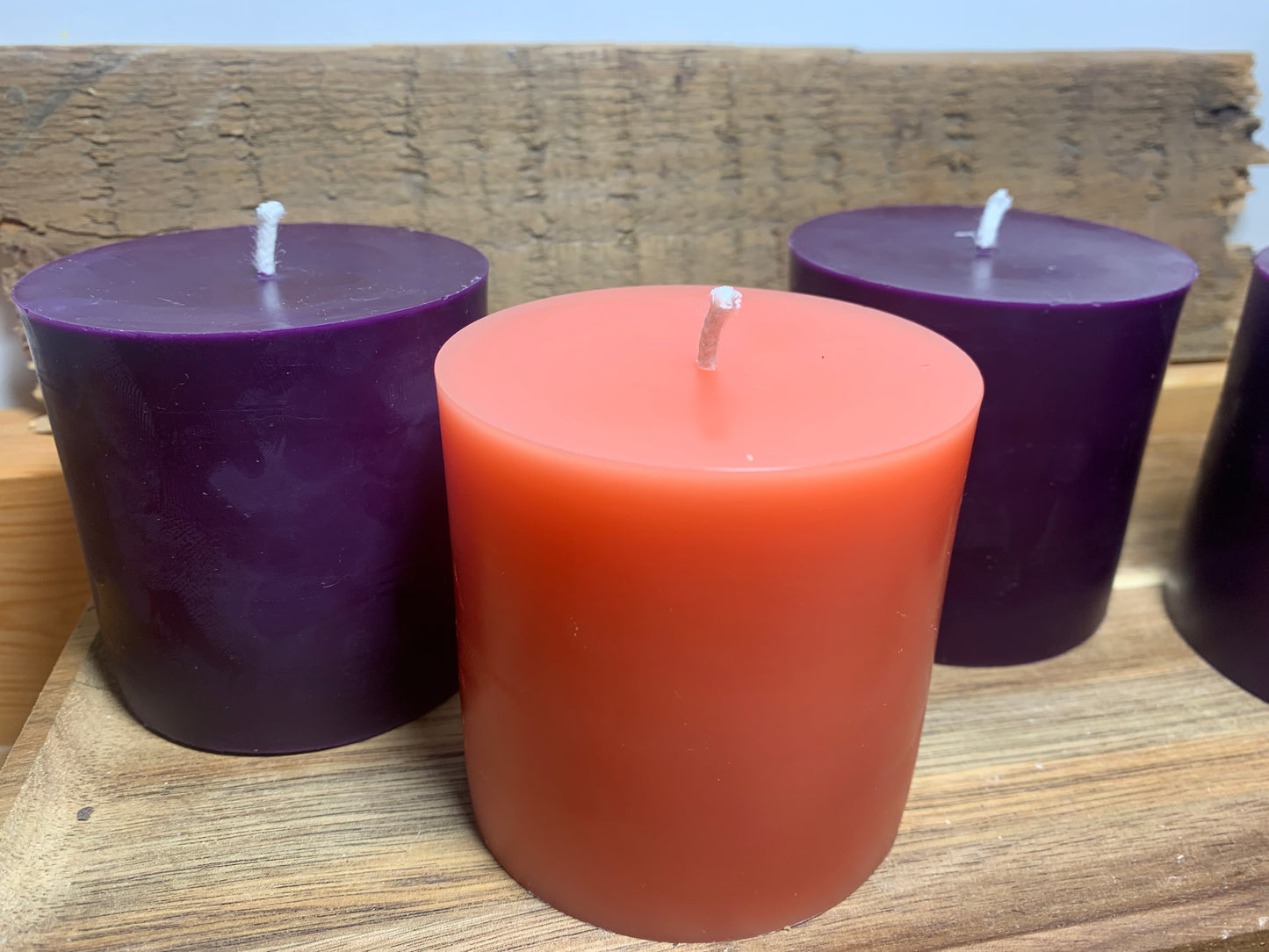 3x3 Beeswax Advent Pillar Candles