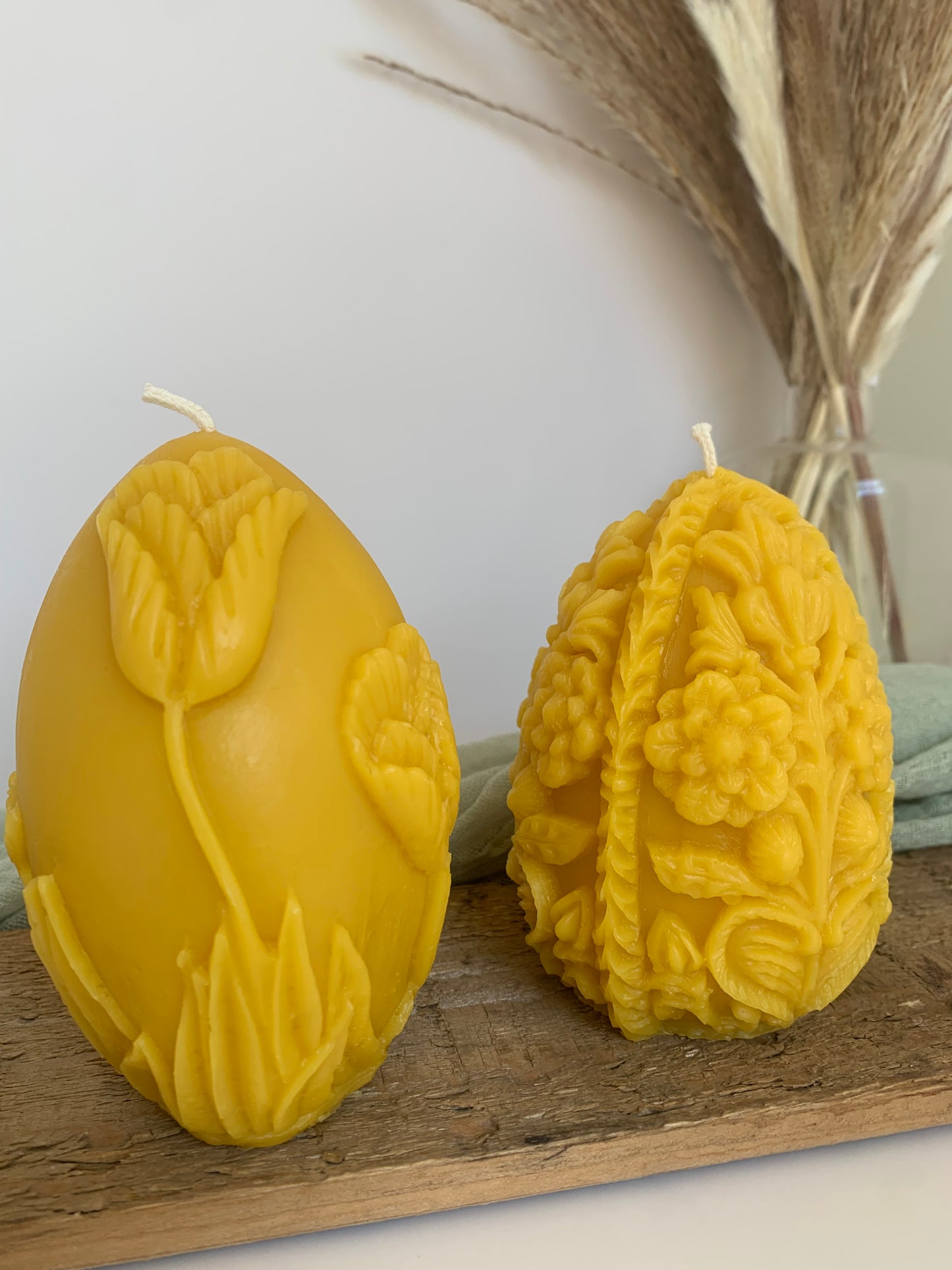 Ornate Easter Egg Beeswax Candle