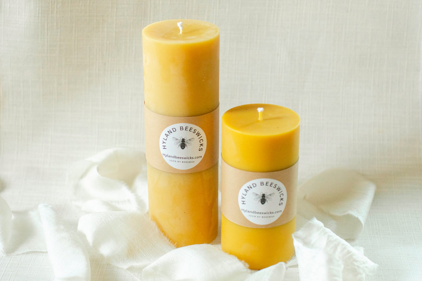 3x6 Beeswax Pillar Candle