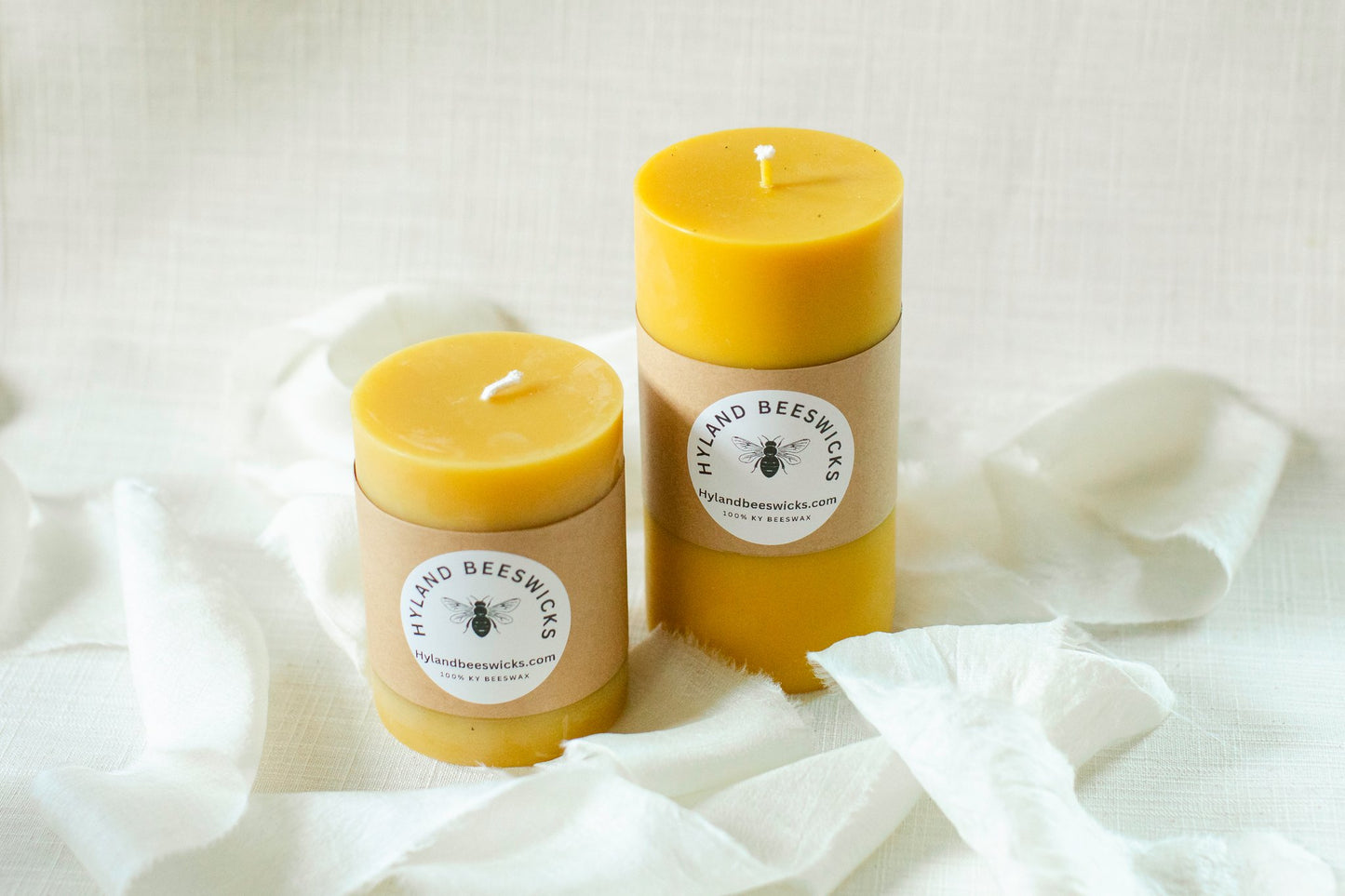 3x5 Beeswax Pillar Candle