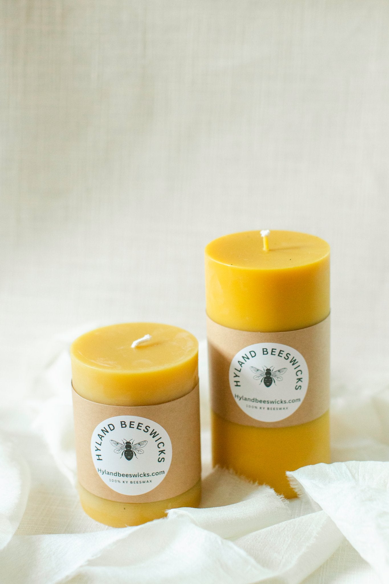 3x5 Beeswax Pillar Candle