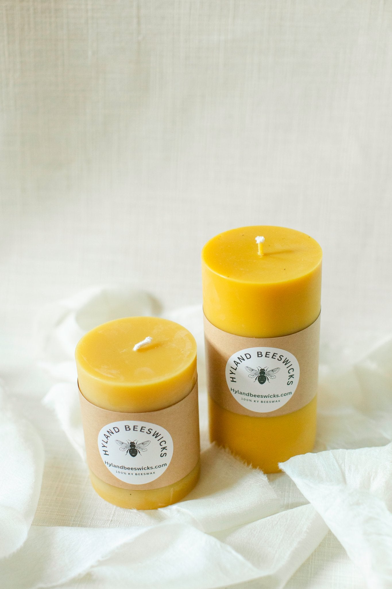 3x4 Beeswax Pillar Candle