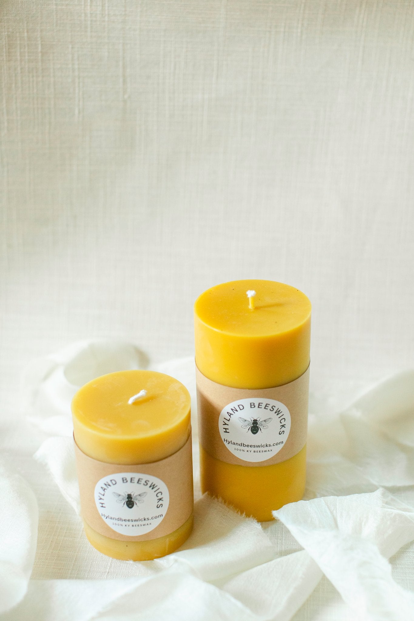3x6 Beeswax Pillar Candle