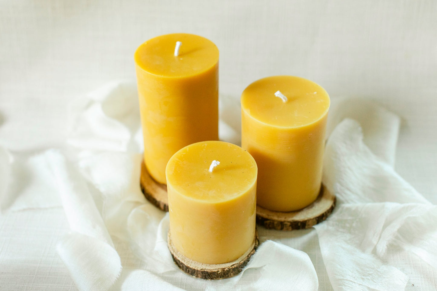 3x6 Beeswax Pillar Candle
