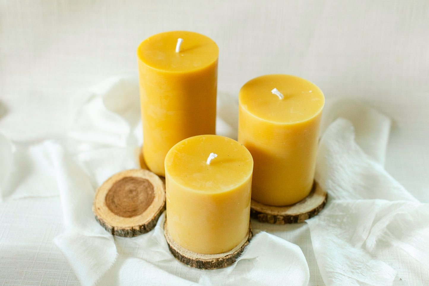 3x5 Beeswax Pillar Candle
