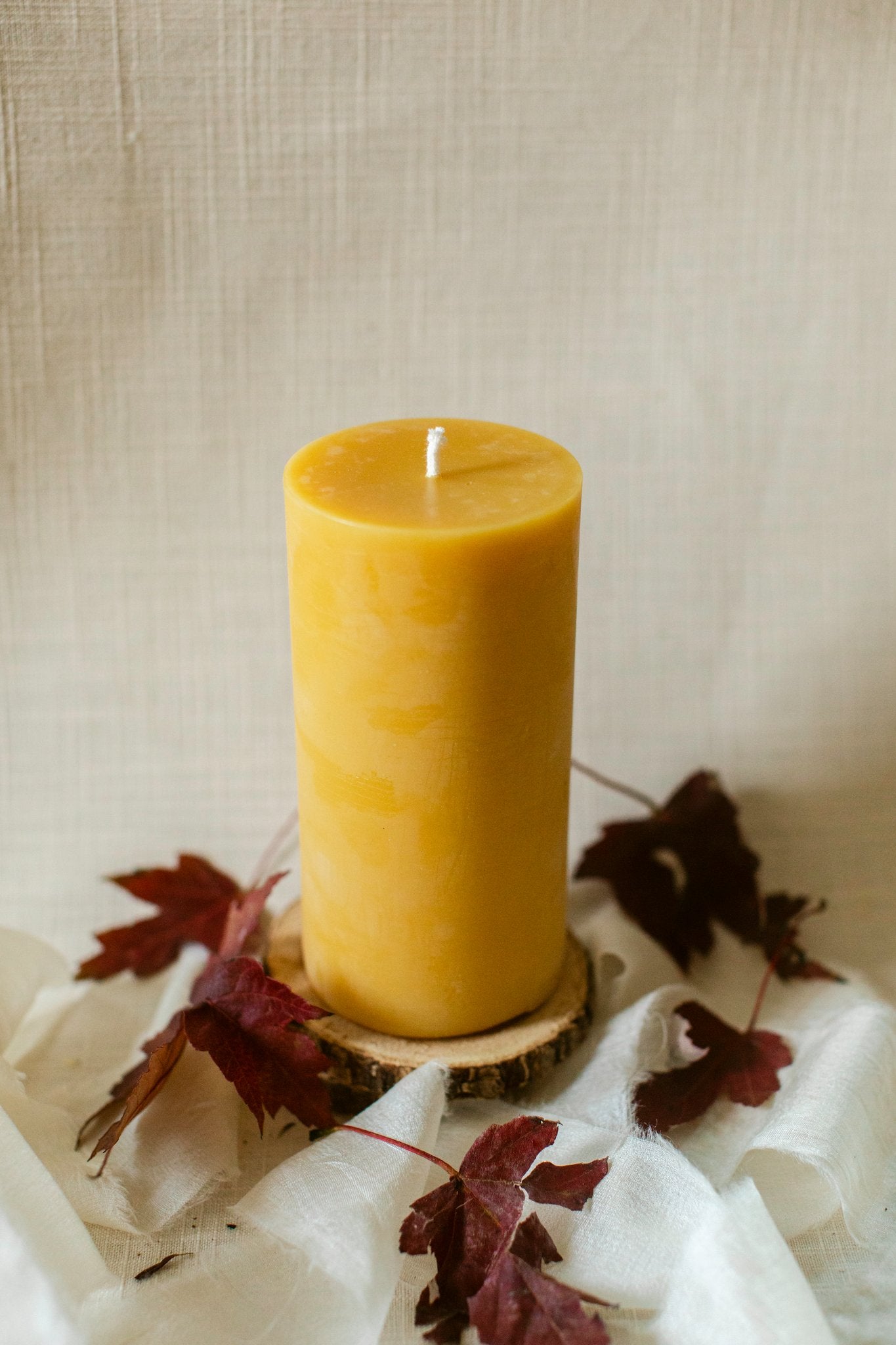 3x6 Beeswax Pillar Candle