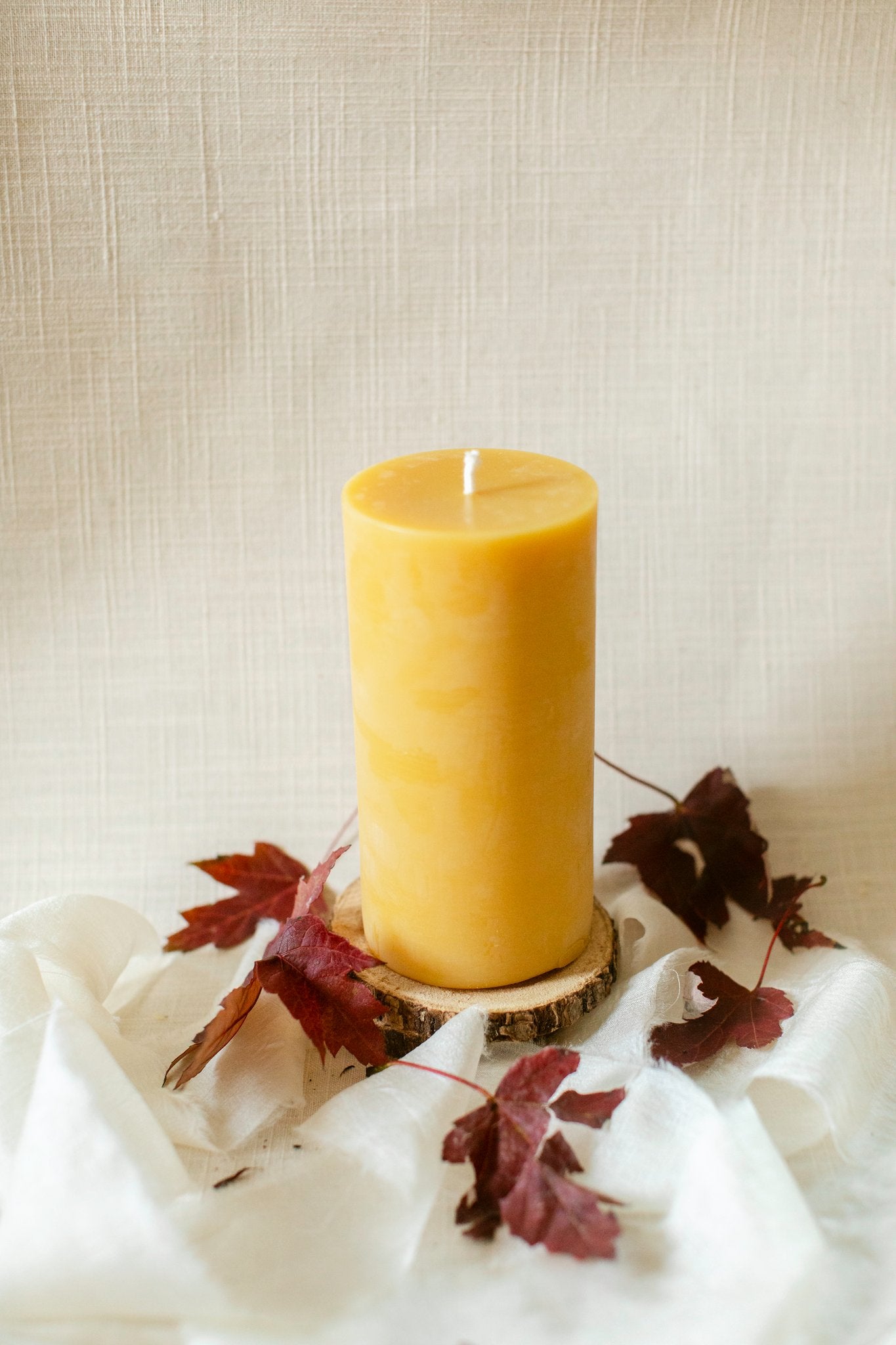 3x6 Beeswax Pillar Candle