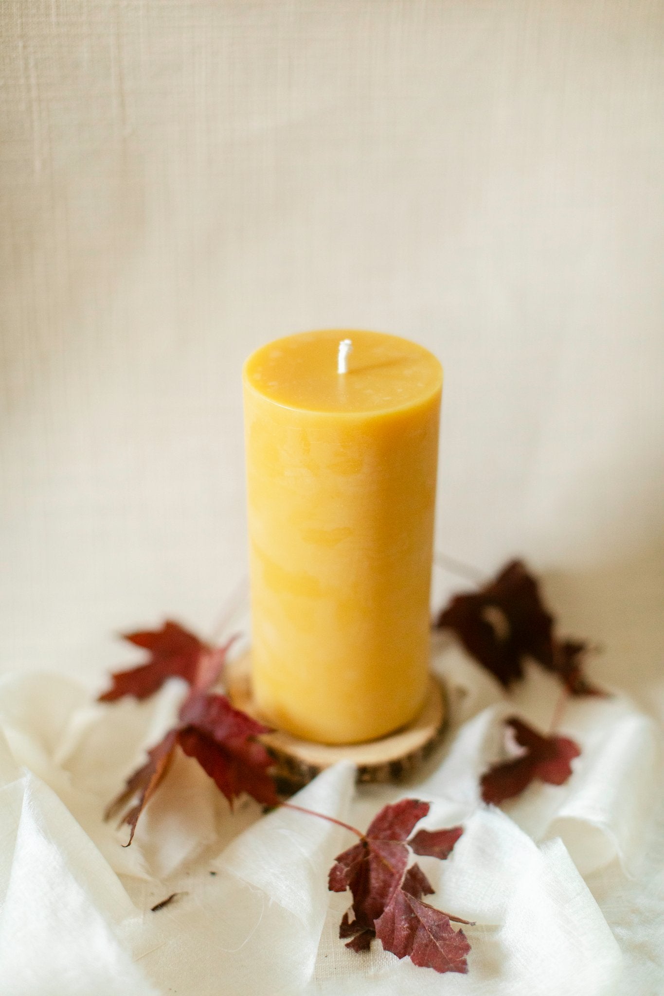 3x6 Beeswax Pillar Candle