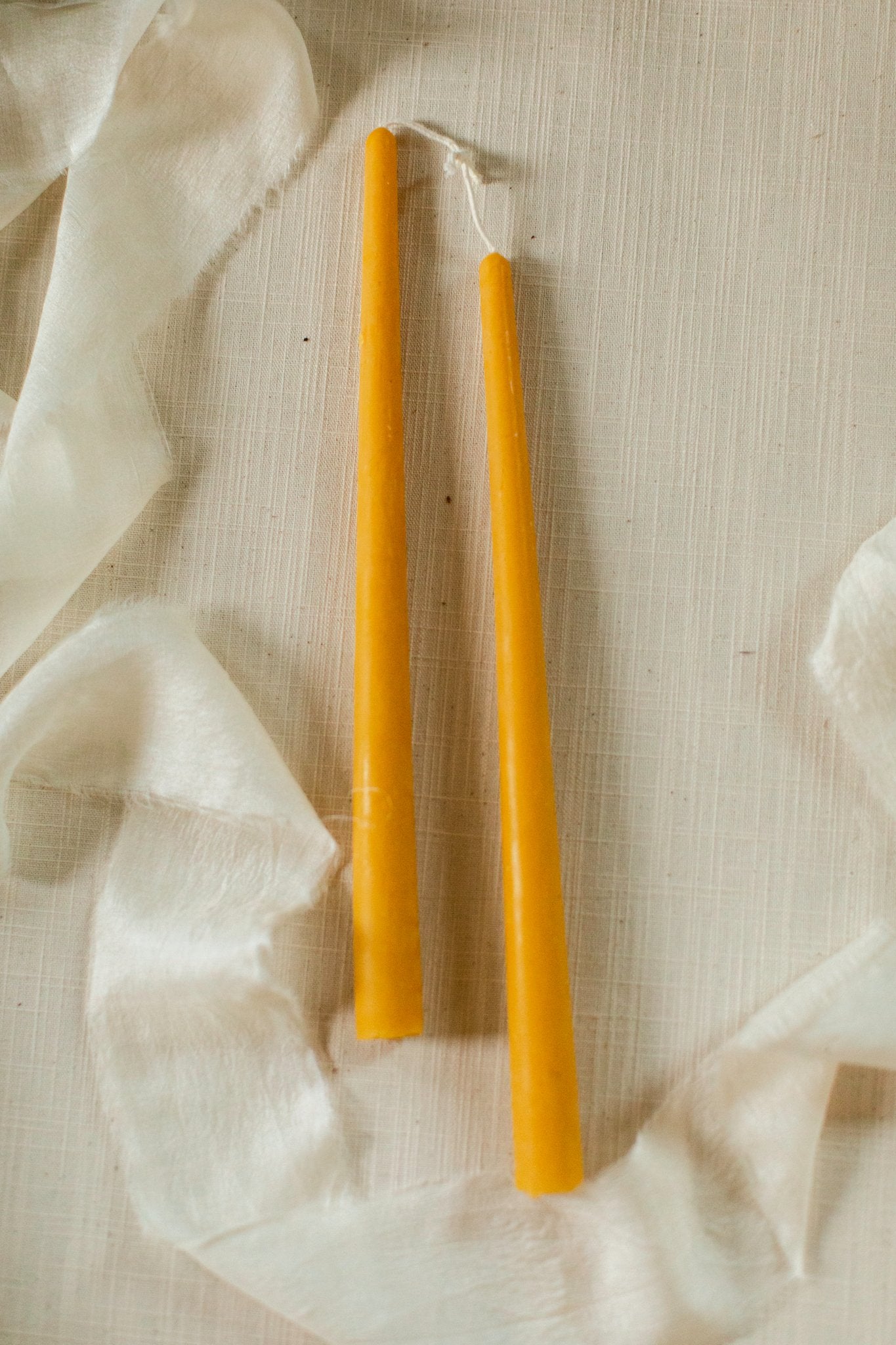 10" Beeswax Taper Candles