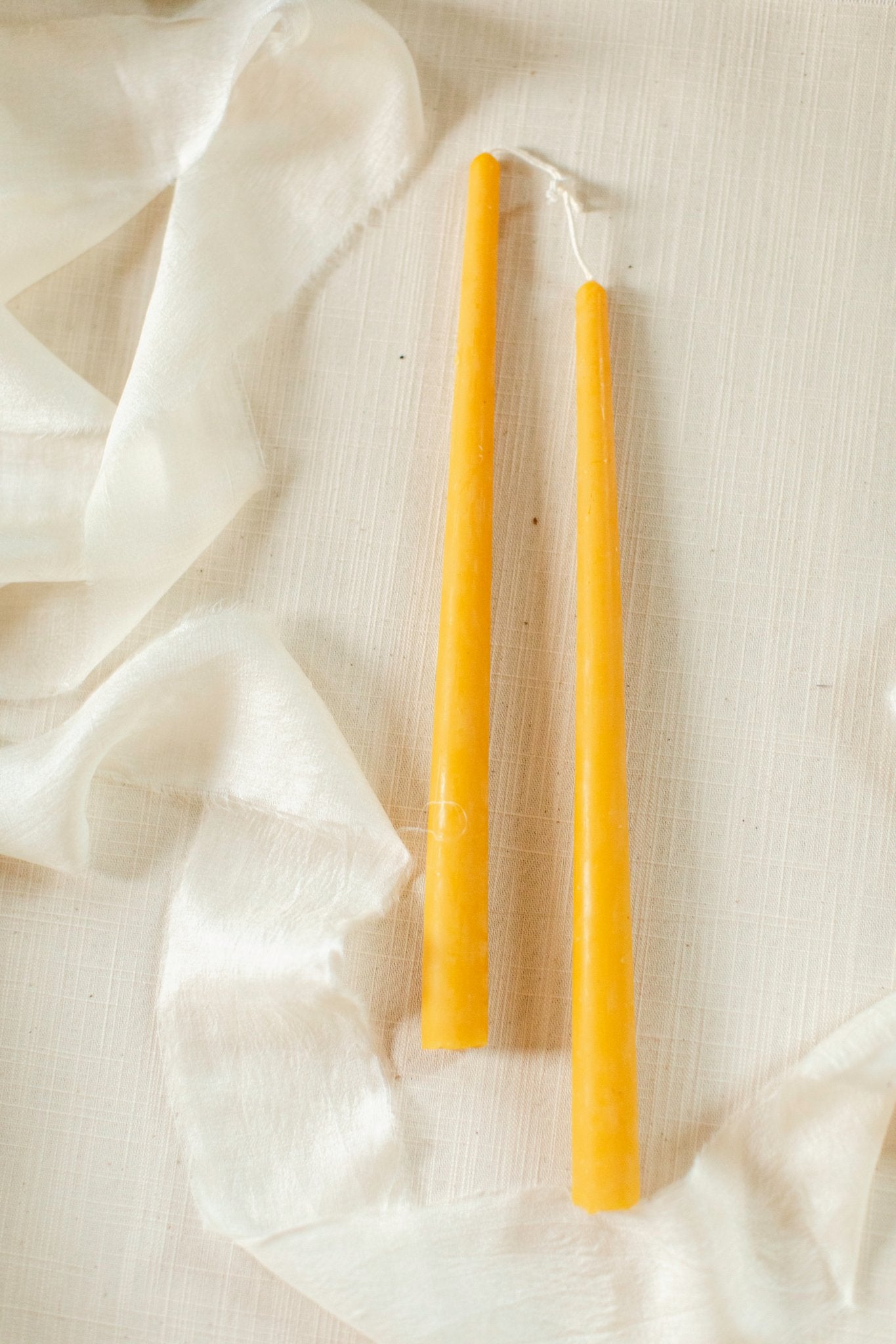 10" Beeswax Taper Candles