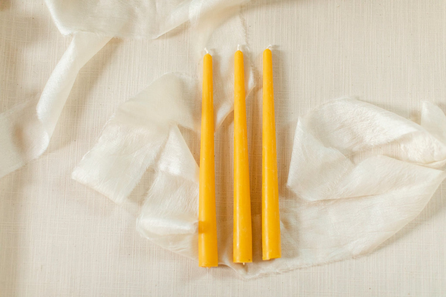 10" Beeswax Taper Candles