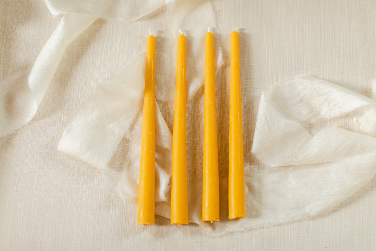 10" Beeswax Taper Candles