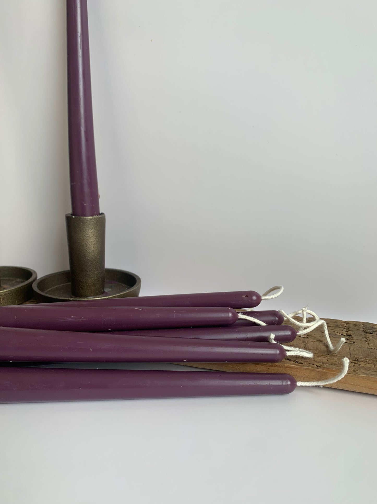 10" Purple Lent Beeswax Taper Candles