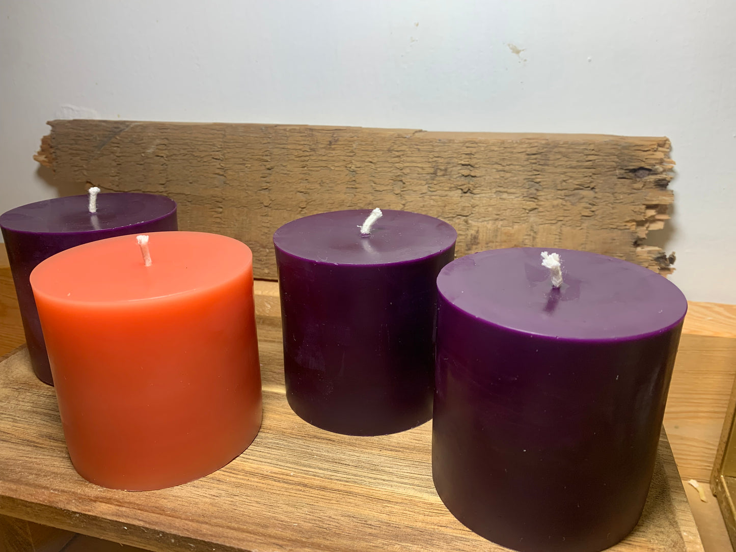 3x3 Beeswax Advent Pillar Candles