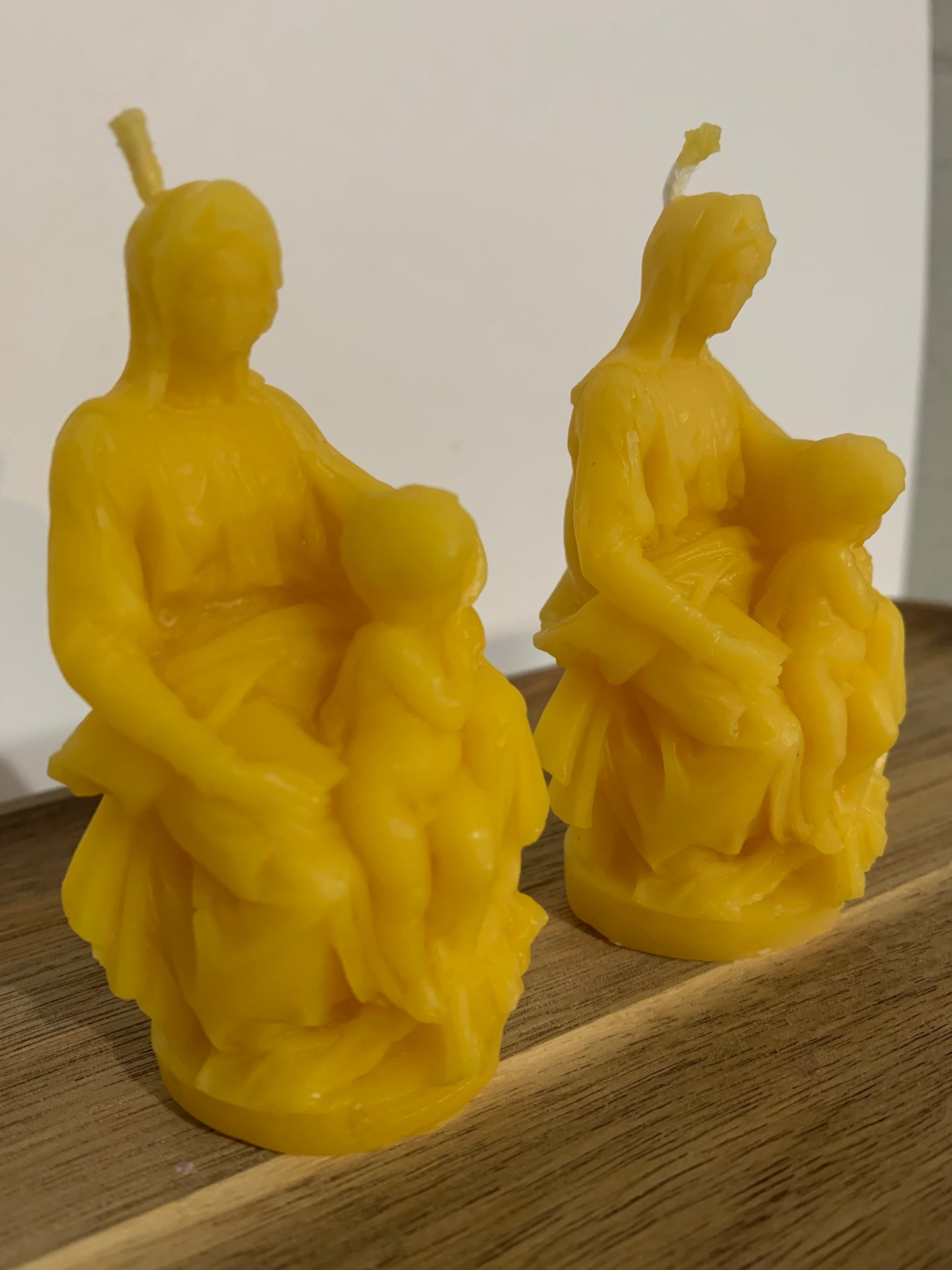 Mini Mary and Child Jesus Beeswax Model