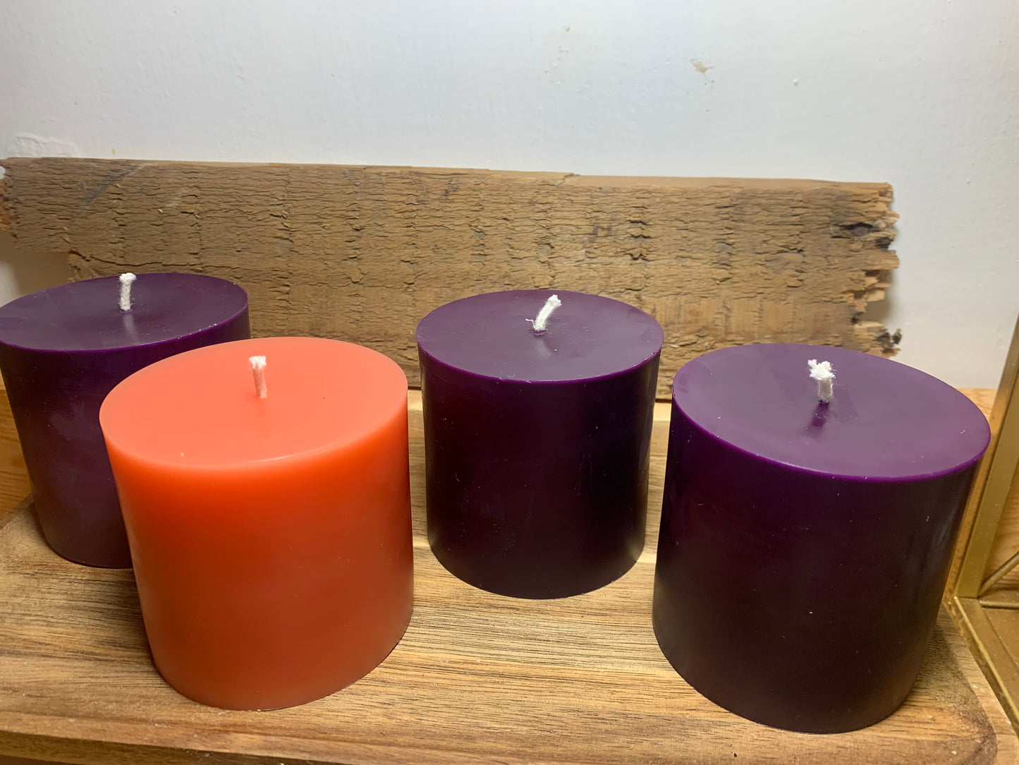3x3 Beeswax Advent Pillar Candles