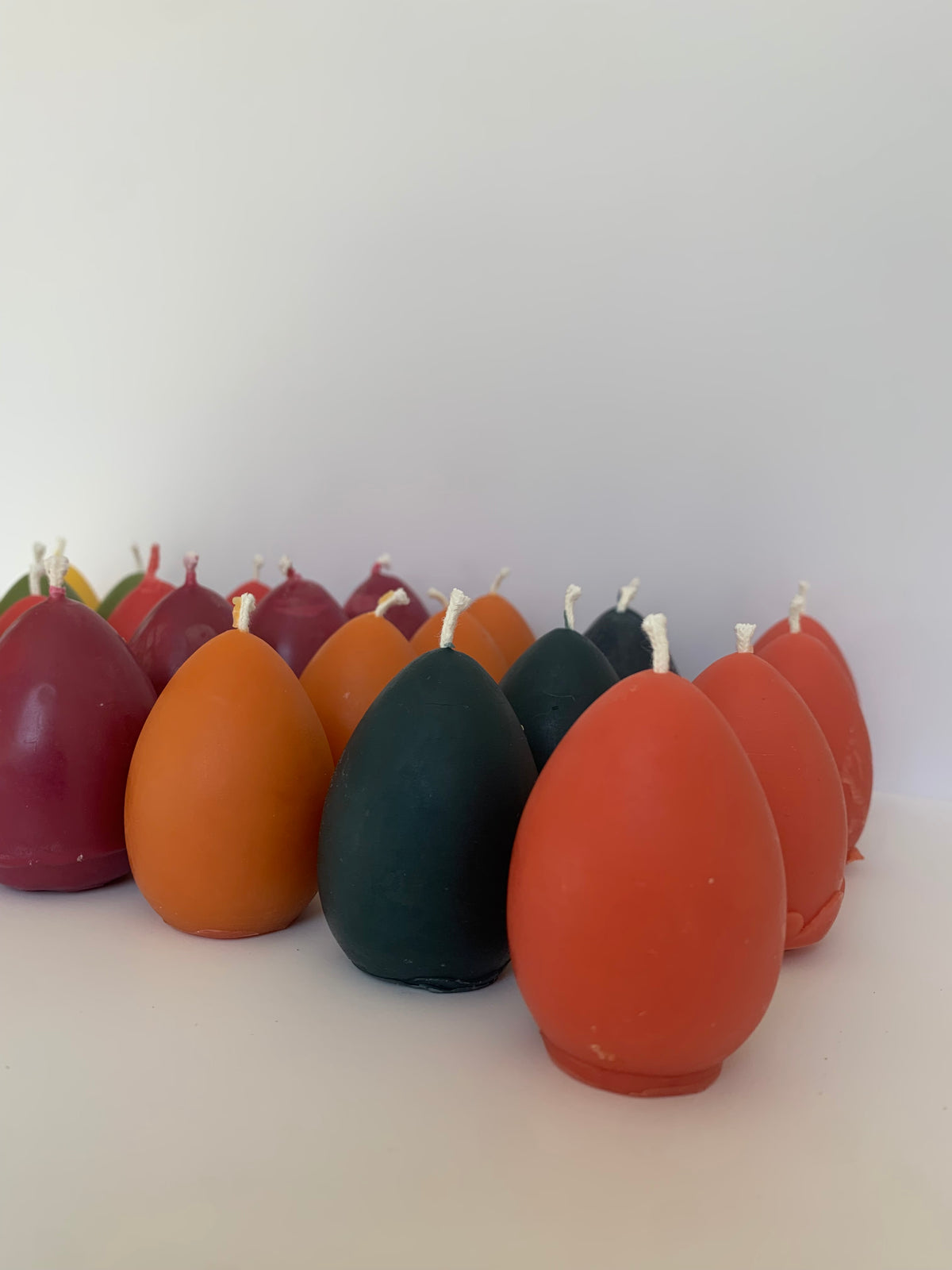 Dyed Easter Egg Beeswax Candles – Set of 4