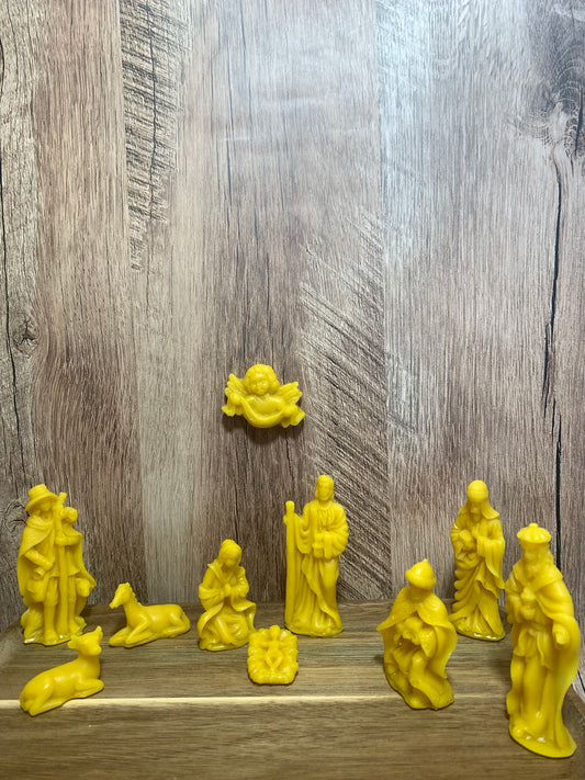 Miniature 100% Beeswax Nativity Scene