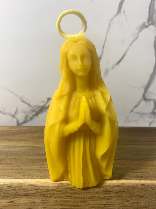 Our Lady Of Grace Beeswax Candle