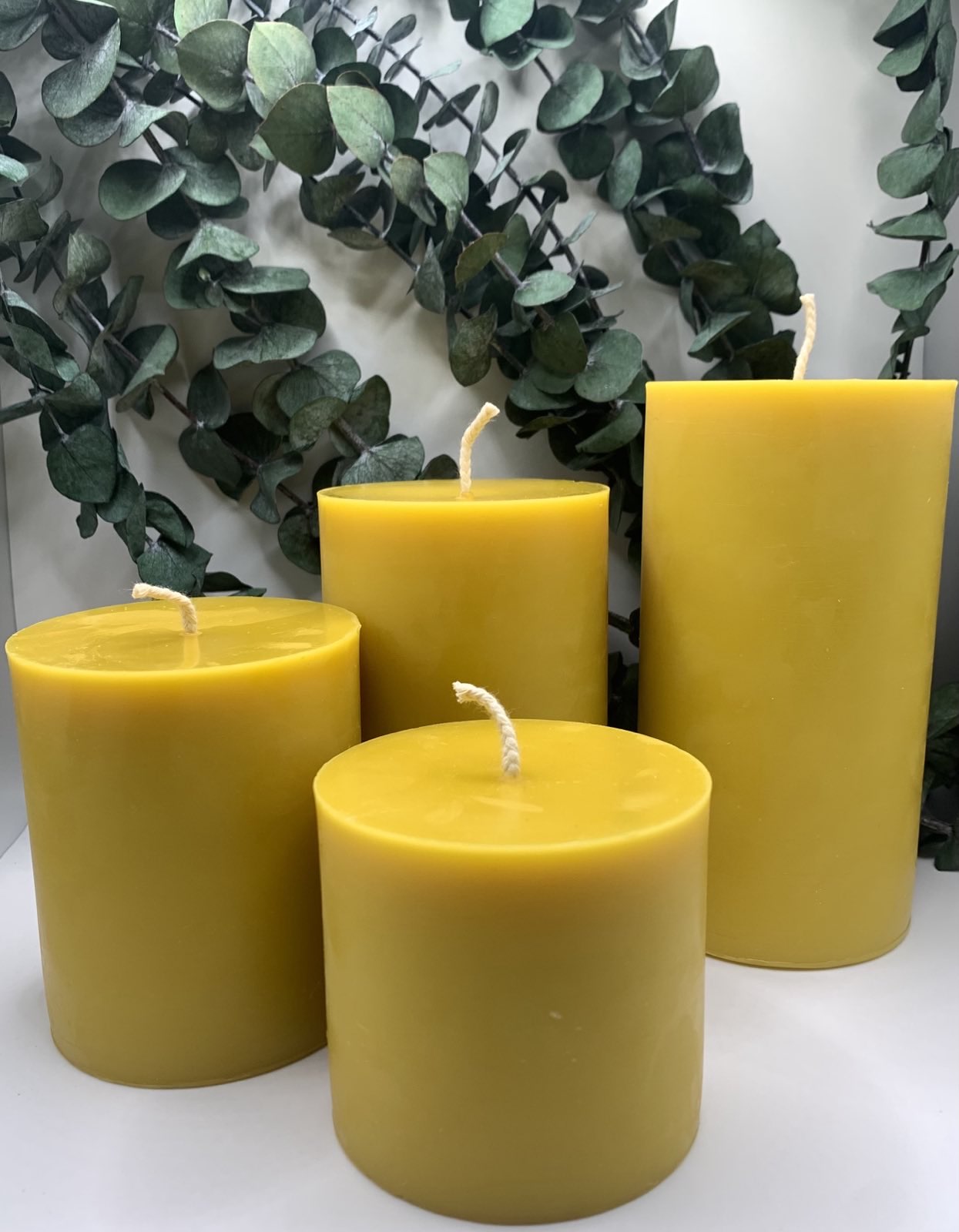 3"x 4" Beeswax Pillar Candle