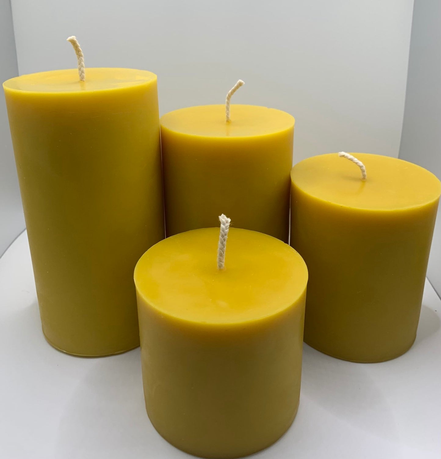 3"x 4" Beeswax Pillar Candle