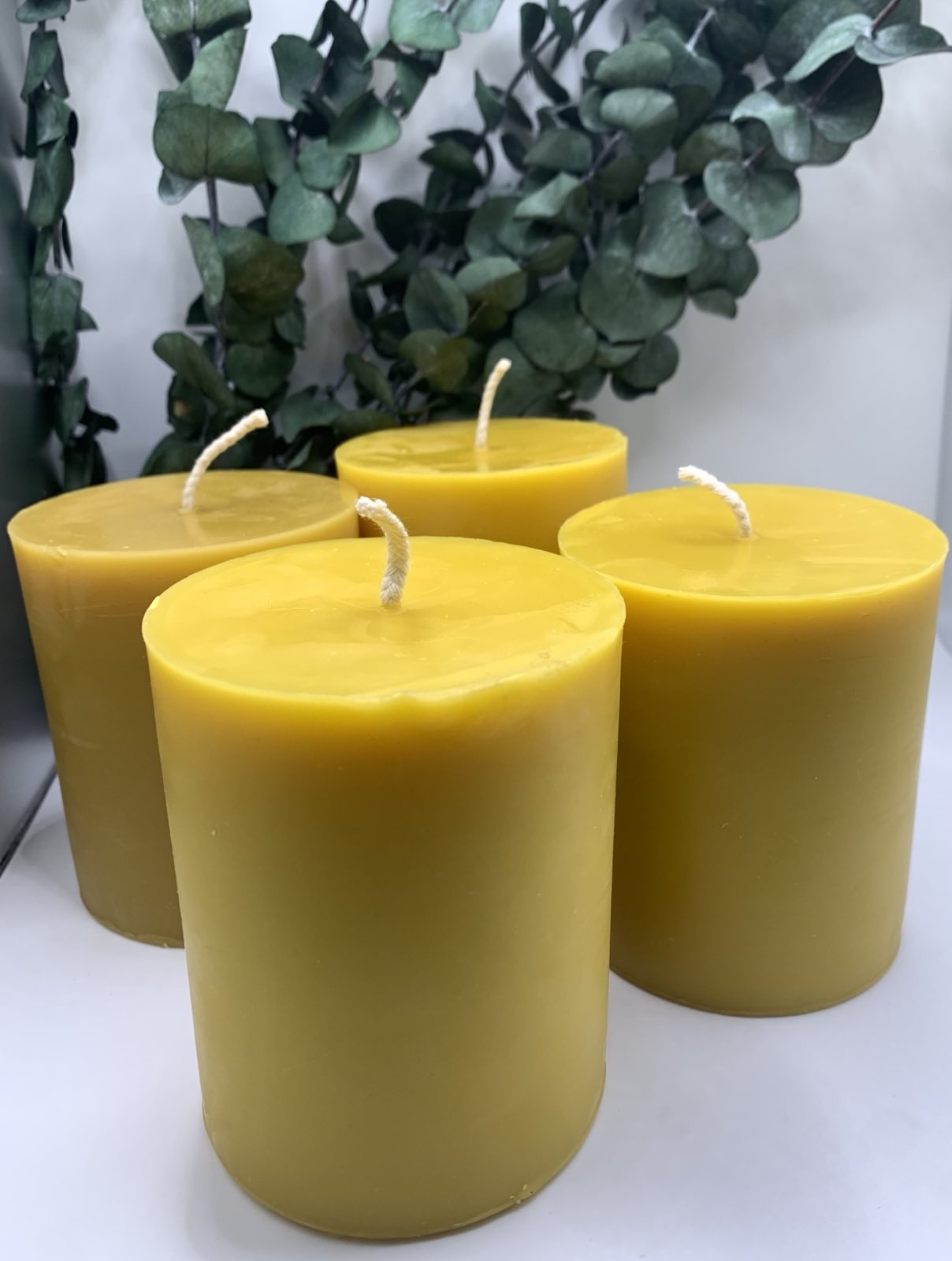 3"x 4" Beeswax Pillar Candle