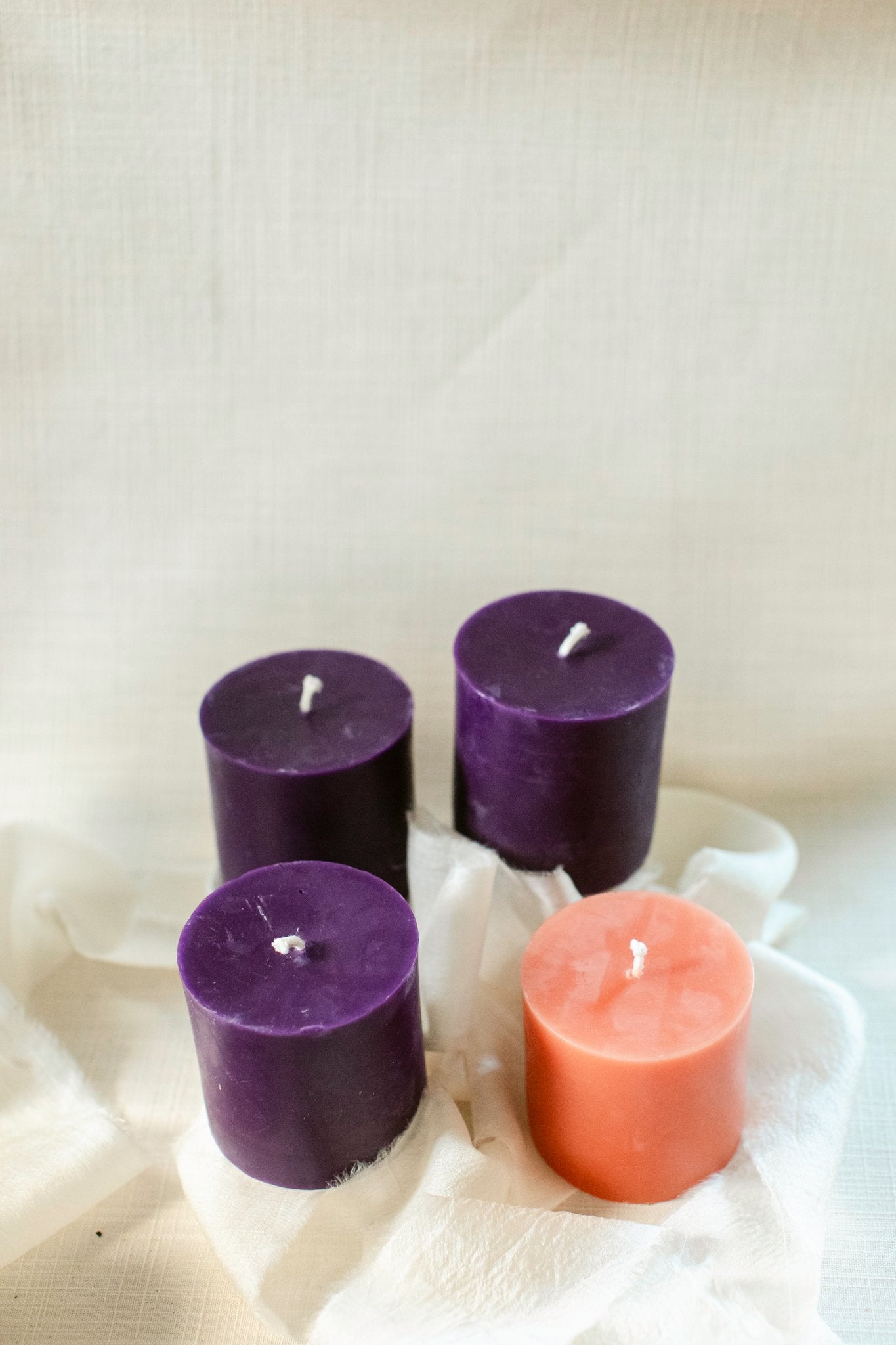3x3 Beeswax Advent Pillar Candles
