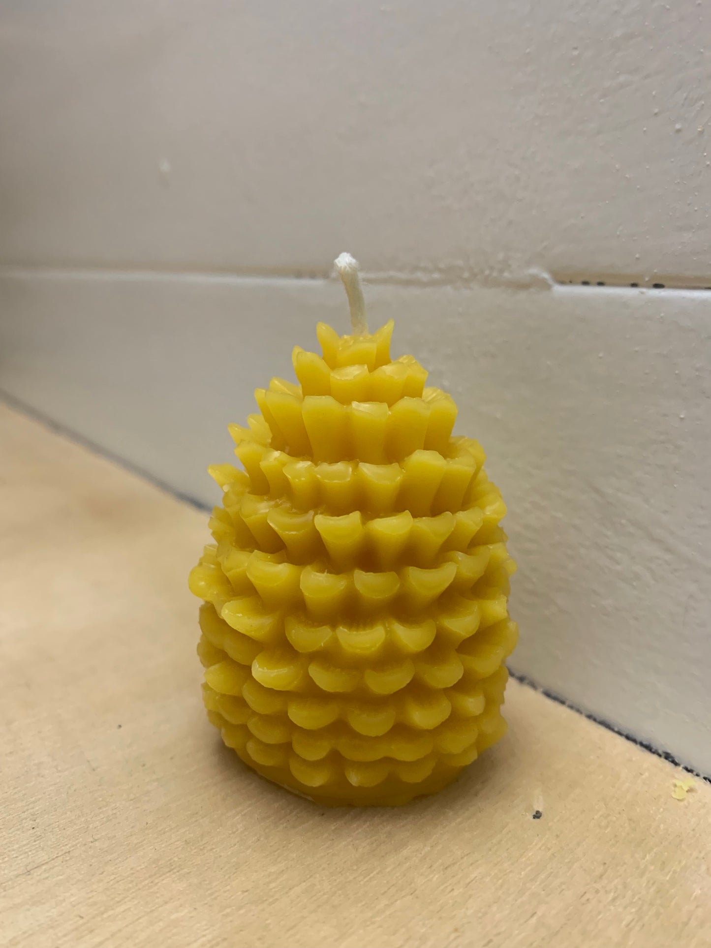 100% Beeswax Mini Pinecone Candle