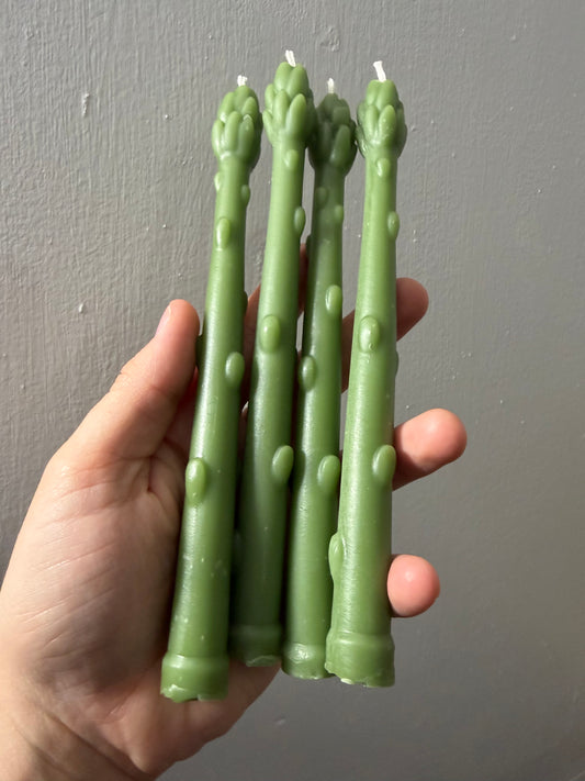 Beeswax Asparagus Taper Candle