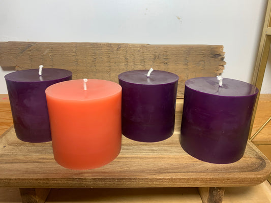 3x3 Beeswax Advent Pillar Candles