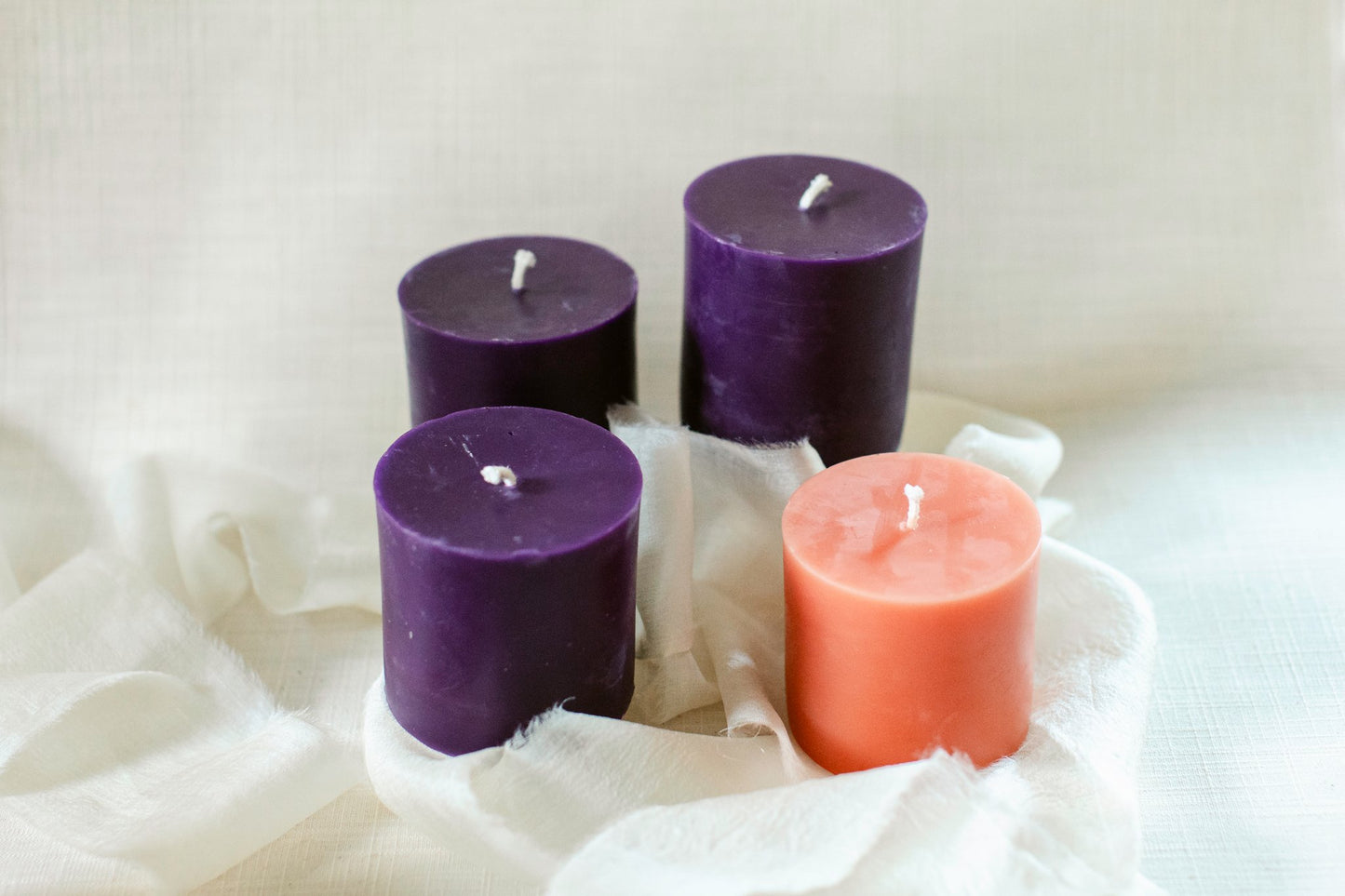 3x3 Beeswax Advent Pillar Candles