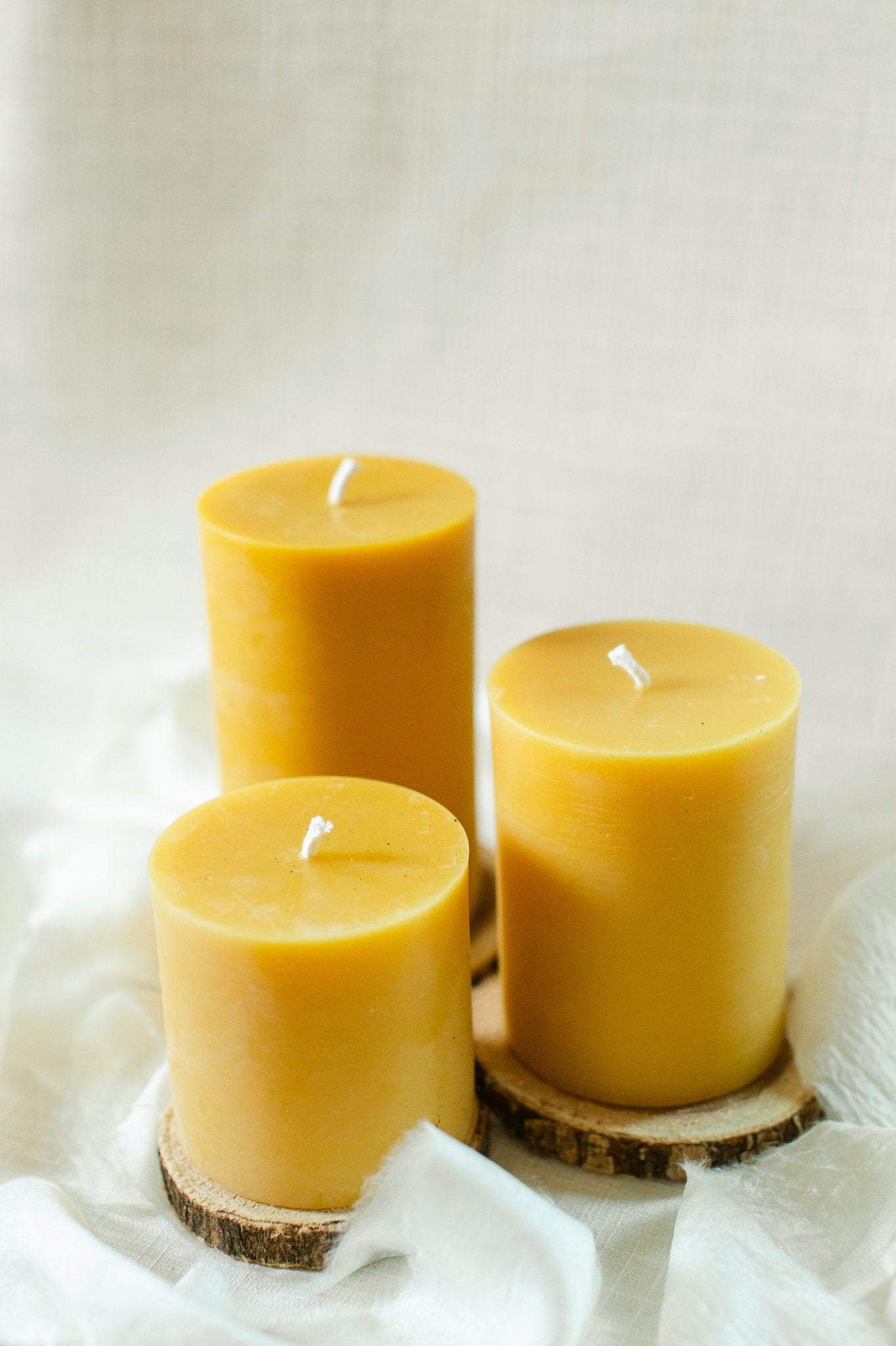 3x3 Beeswax Pillar Candle