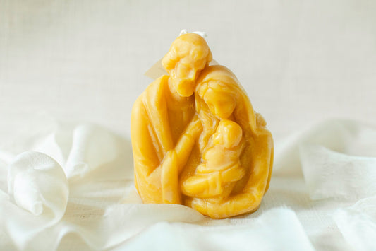 Holy Family Beeswax Candle