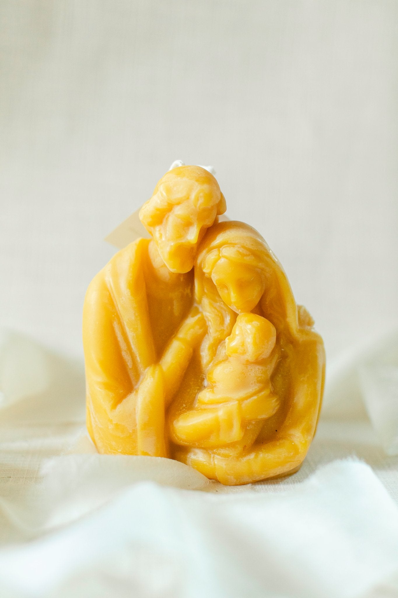 Holy Family Beeswax Candle