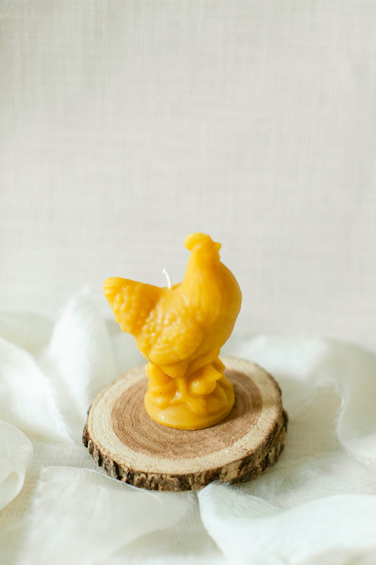 Beeswax Hen Candle