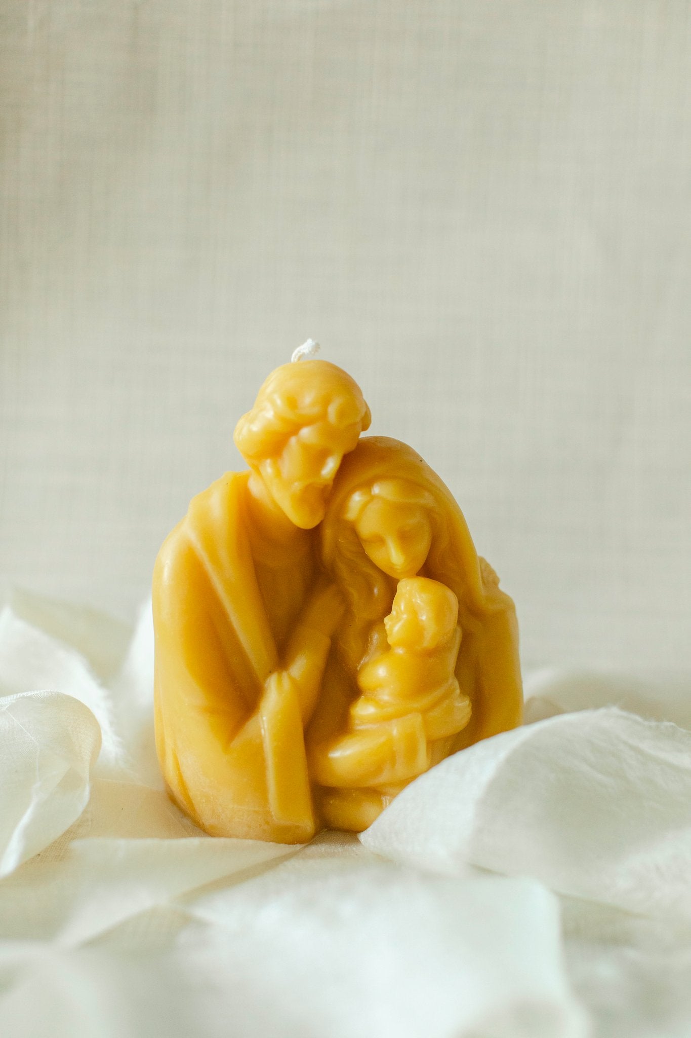 Holy Family Beeswax Candle