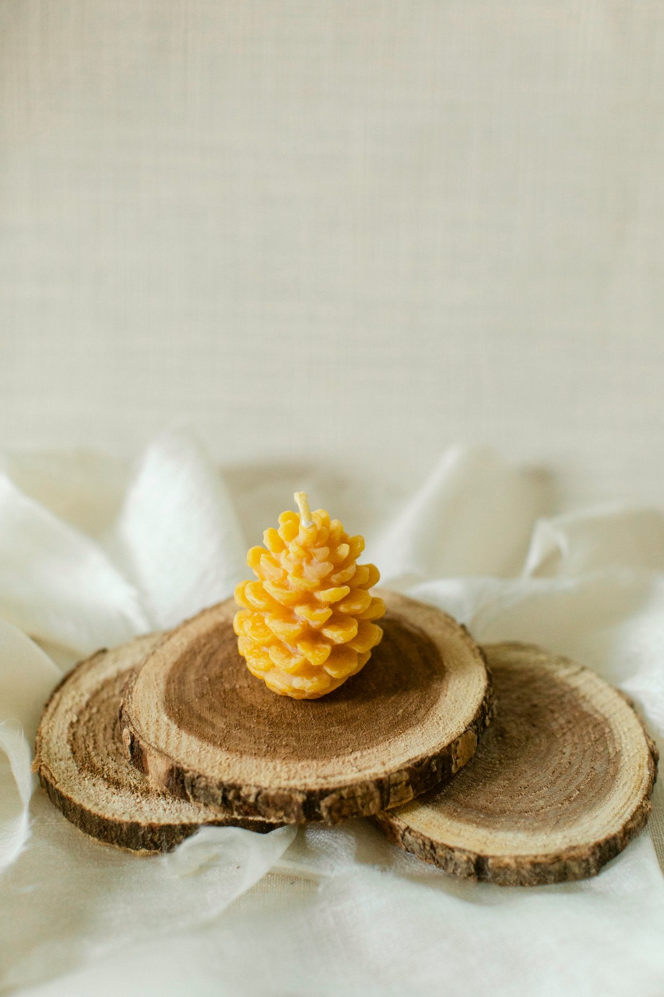 100% Beeswax Mini Pinecone Candle