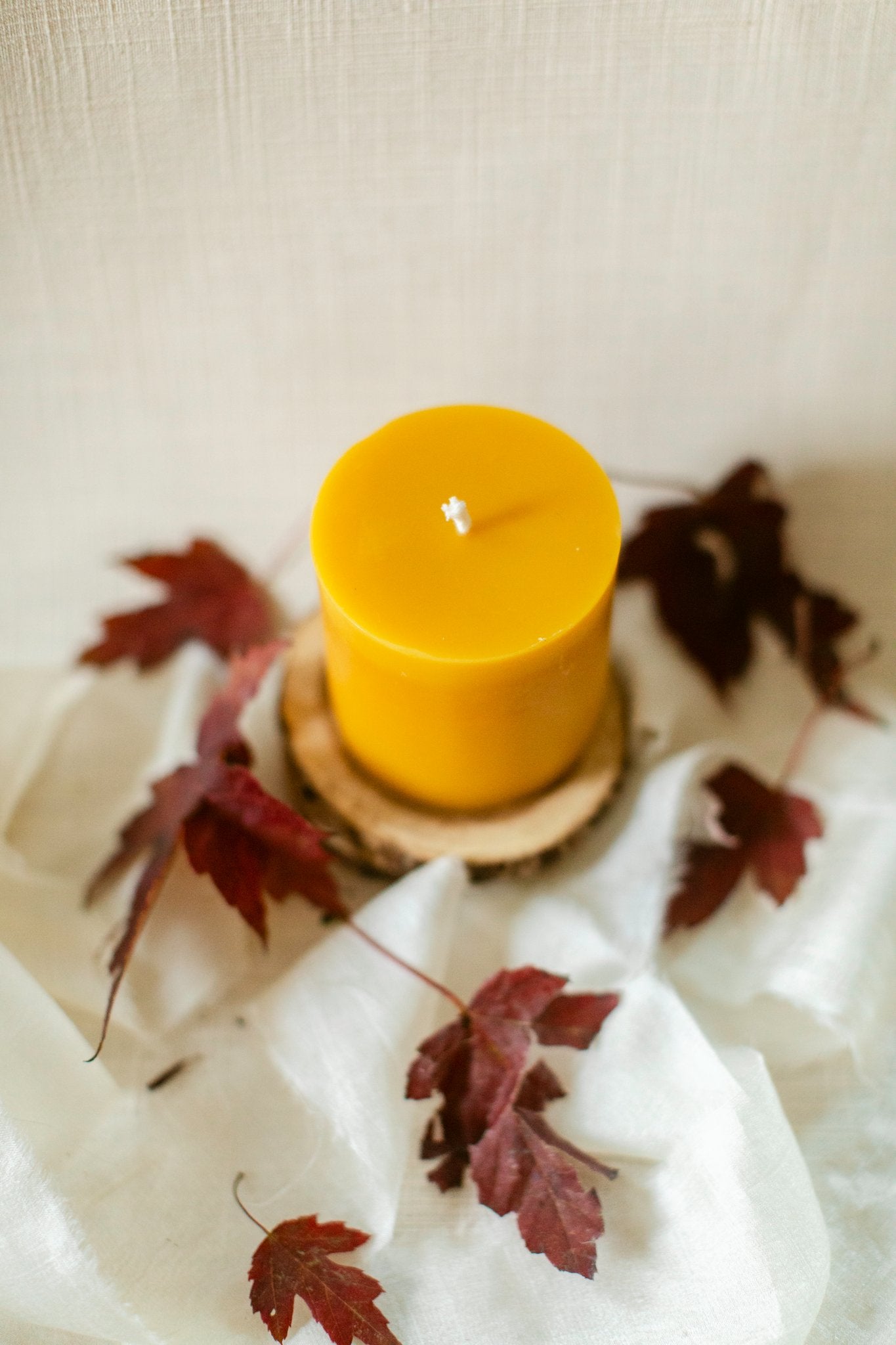 3x3 Beeswax Pillar Candle