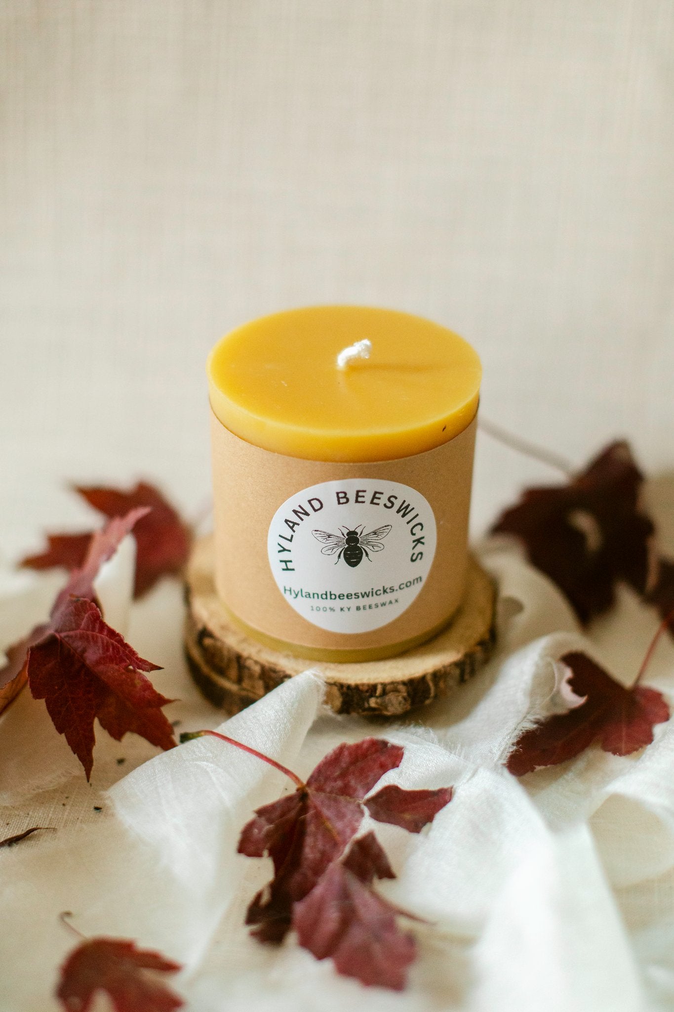 3x3 Beeswax Pillar Candle