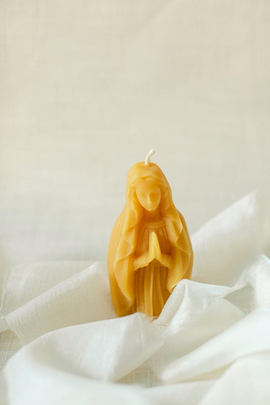 Our Lady Of Grace Beeswax Candle
