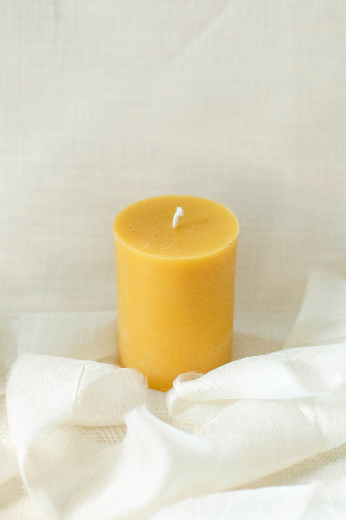 3x4 Beeswax Pillar Candle