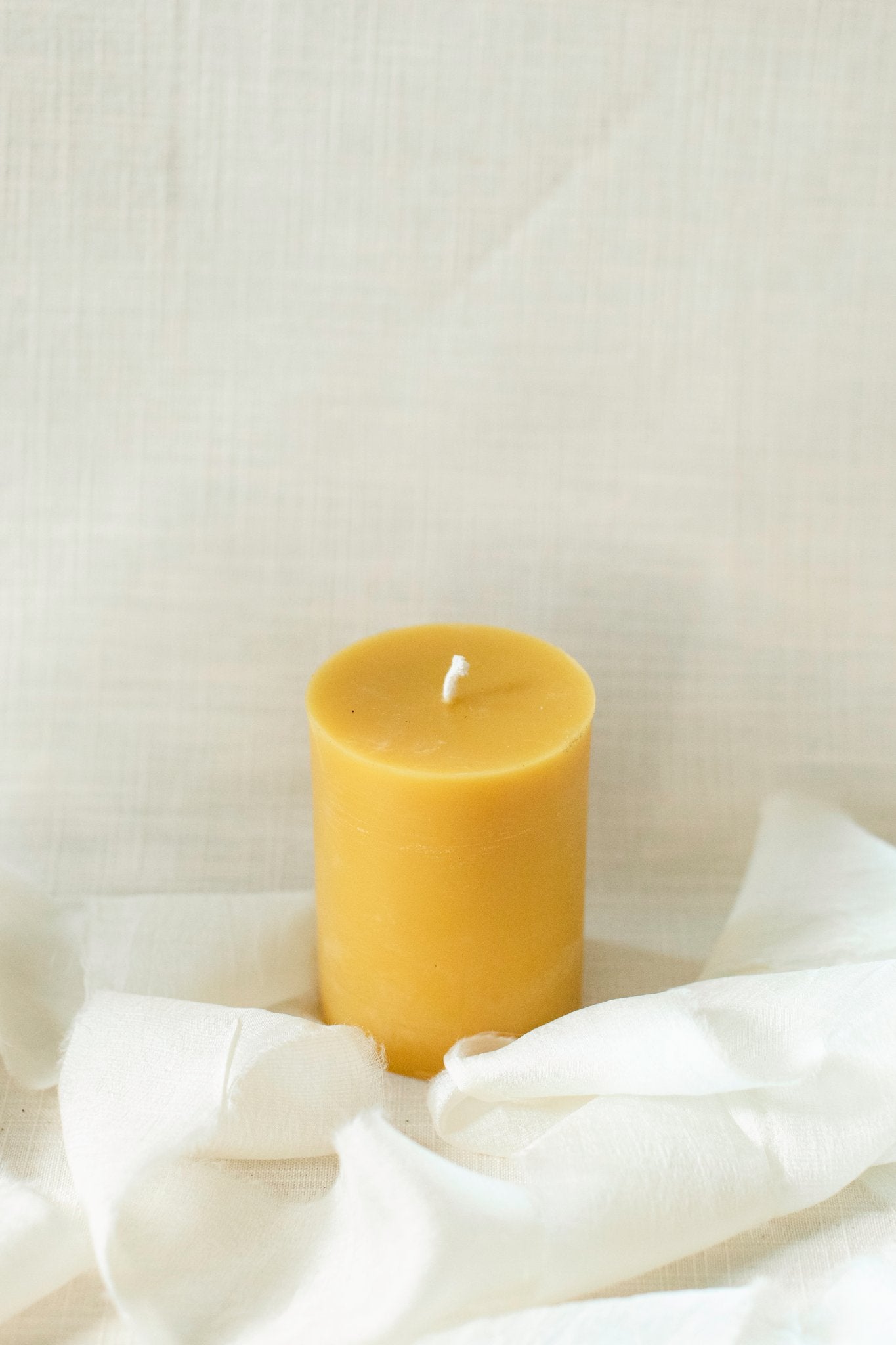 3x4 Beeswax Pillar Candle