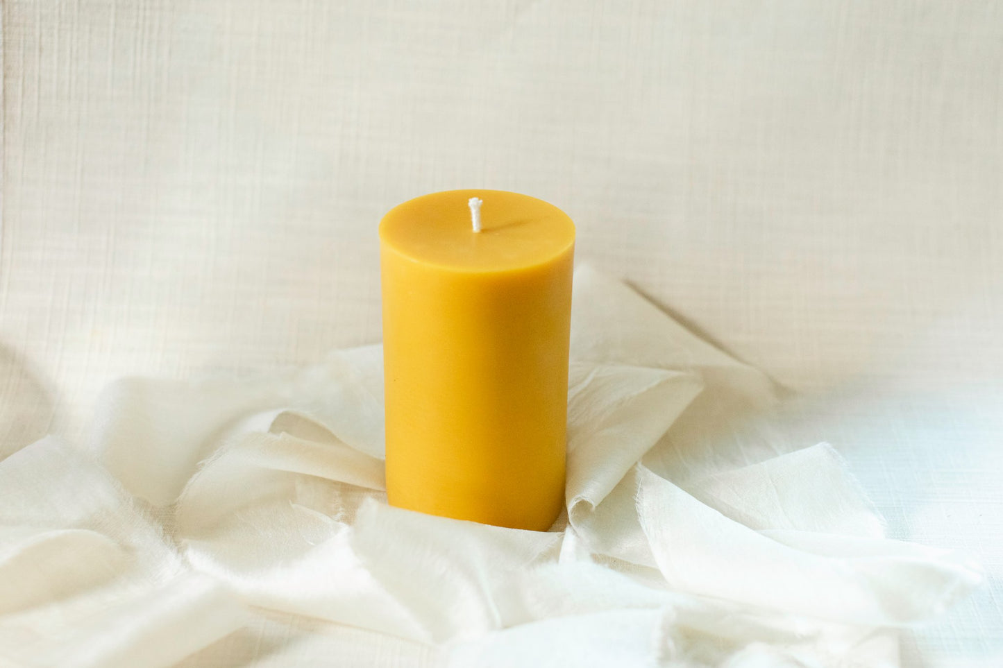 3x5 Beeswax Pillar Candle