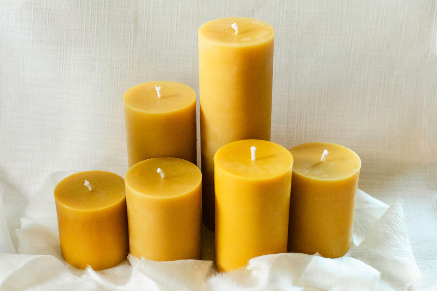 3x4 Beeswax Pillar Candle