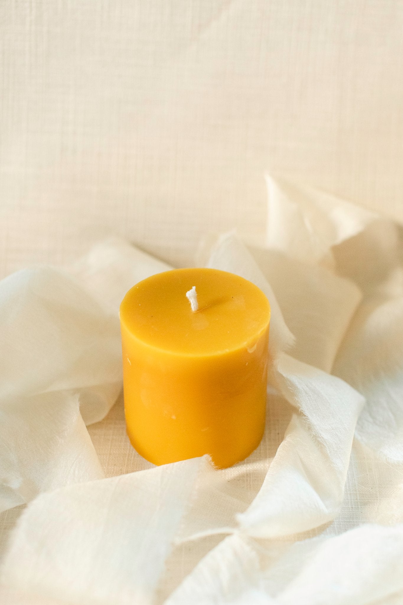3x3 Beeswax Pillar Candle